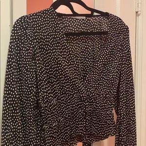 Zara polka dot blouse